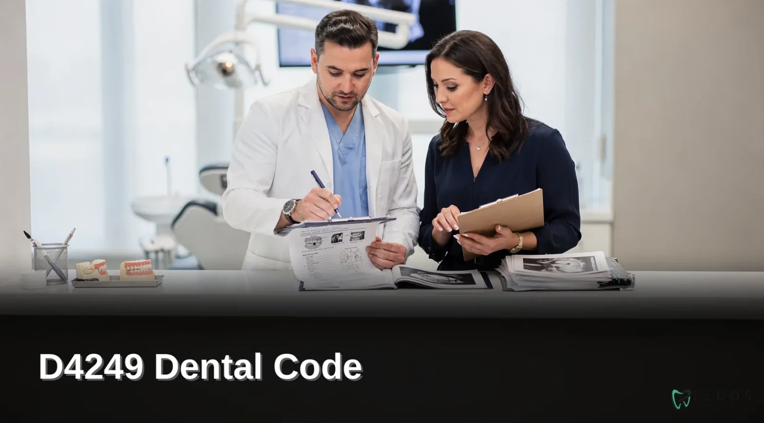 D4249 is the CDT code for clinical crown lengthening involving hard tissue, and confirming this